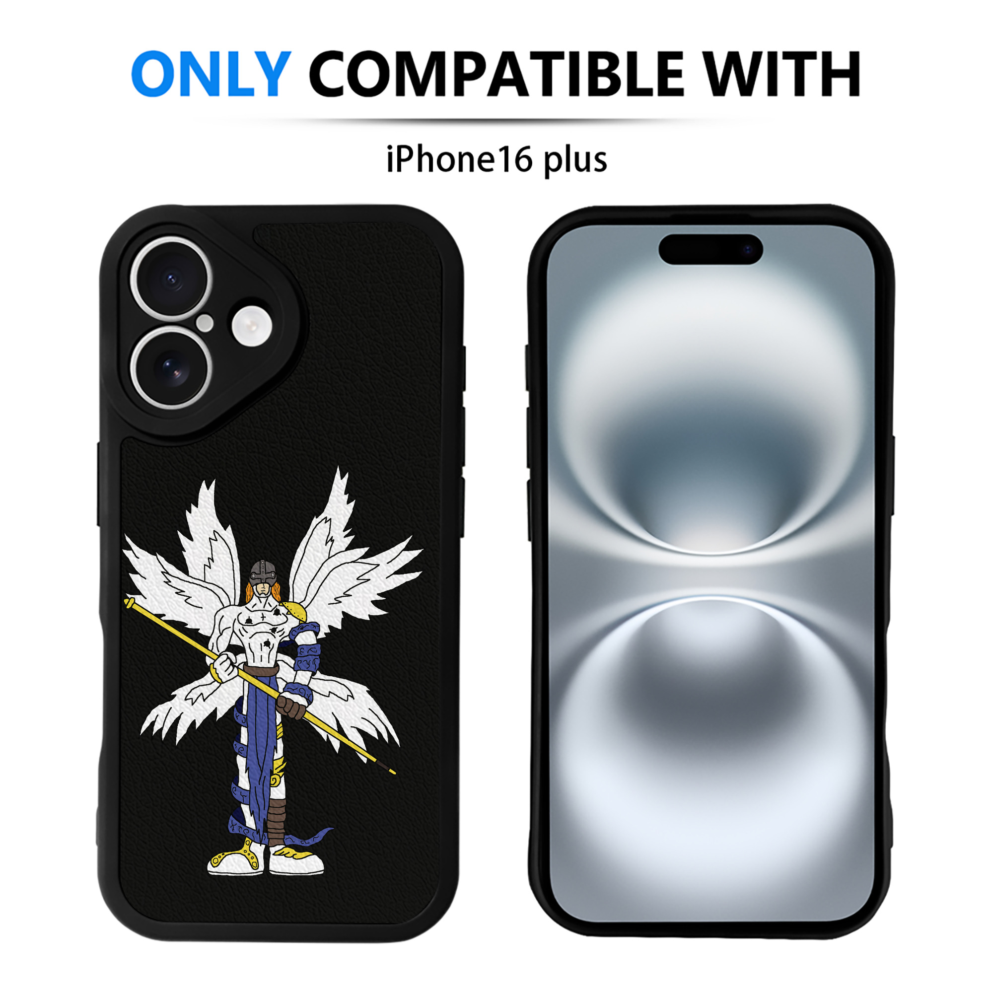 （画像用） Digimon デジタルモンスター/デジモン 【iPhone 16シリーズ対応】シリコンスマホケース（レザー調） 材質：シリコン
